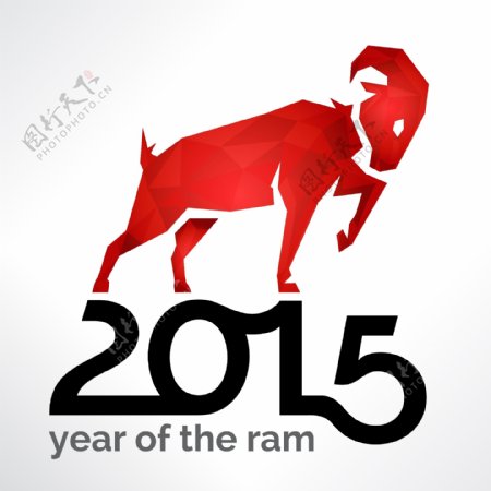 2015羊年矢量素材卡通养