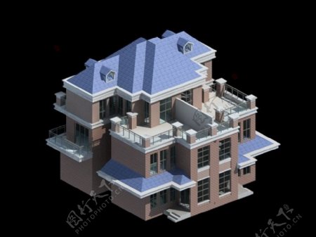 复式别墅模型