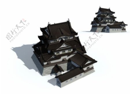中式古建筑3d模型设计
