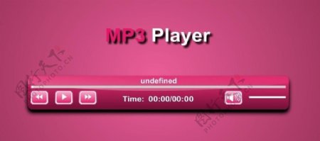 mp3粉色播放器图片