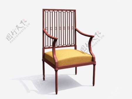 藤编椅子3d模型