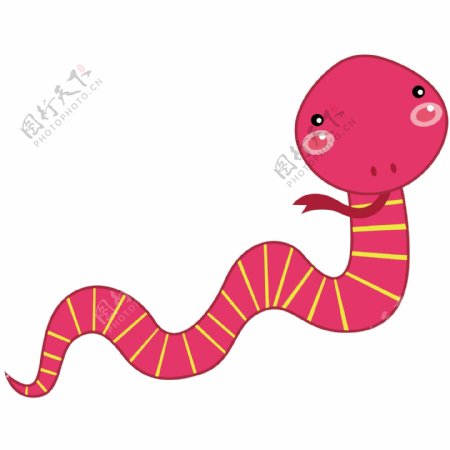 印花矢量图婴童毒蛇色彩粉红色免费素材