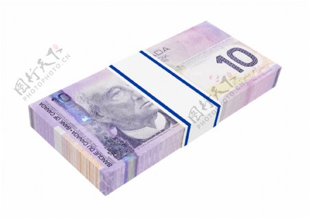 加拿大货币孤立在白色背景