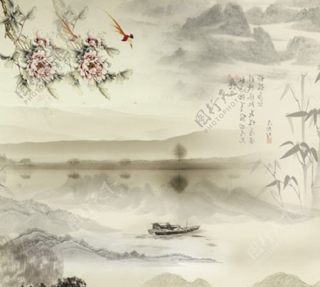 传统中国水墨画