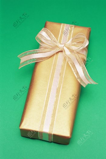 圣诞节耶诞节礼物金色缎带缎带花