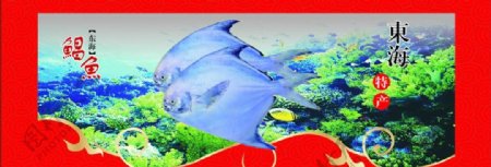 海鲜鲳鱼海底背景灯片图片