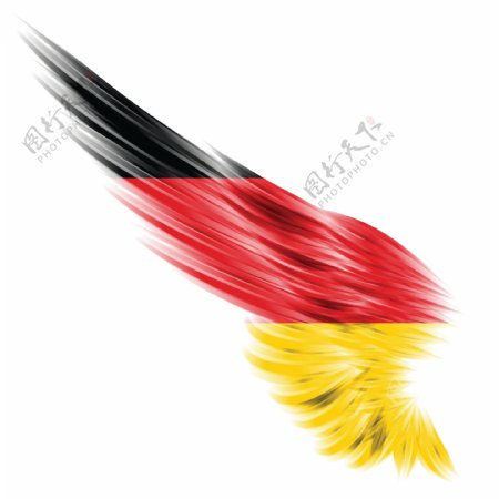 德国国旗创意翅膀变形