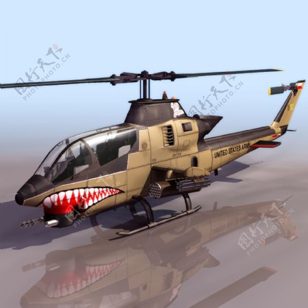 鲨鱼战斗直升机模型