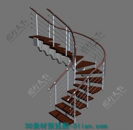 弧形楼梯3D模型