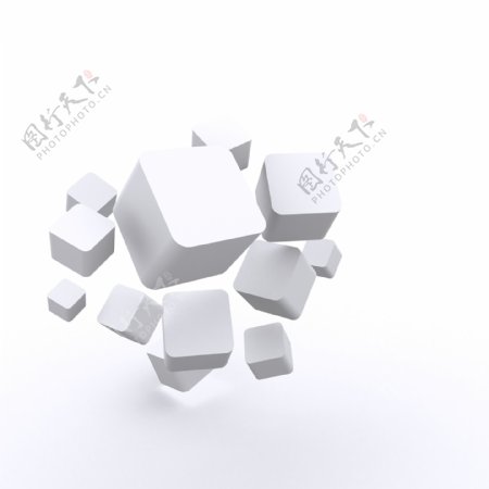 白色的立方体盒子