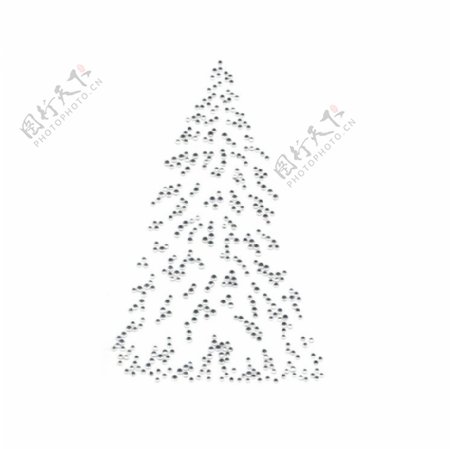 烫钻节日元素圣诞节圣诞树免费素材