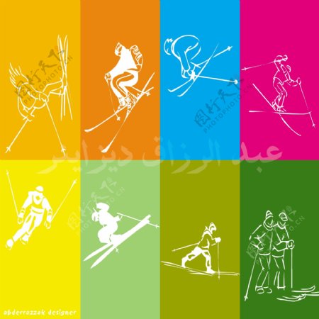 skilogo设计欣赏ski运动LOGO下载标志设计欣赏