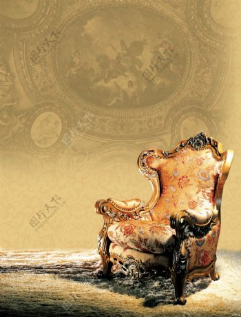 欧式豪华椅子图片
