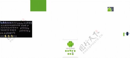 8绿色Android机器人图标集
