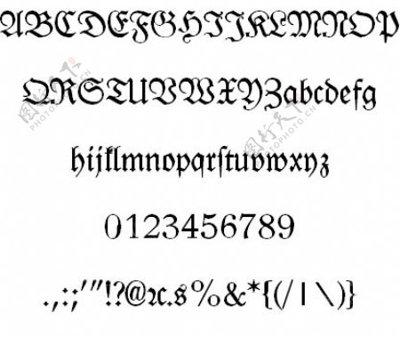 莱比锡哥特字体的字体