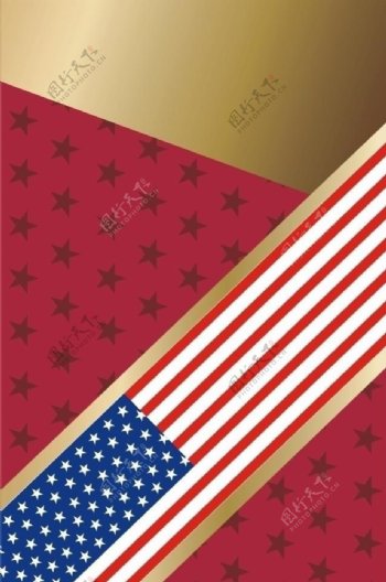 美国国旗矢量背景图案图片