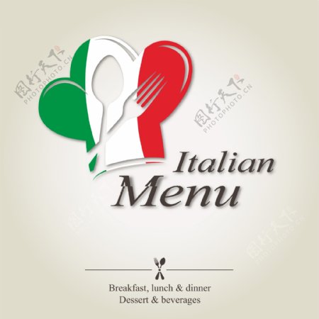 意大利菜单设计元素矢量图05