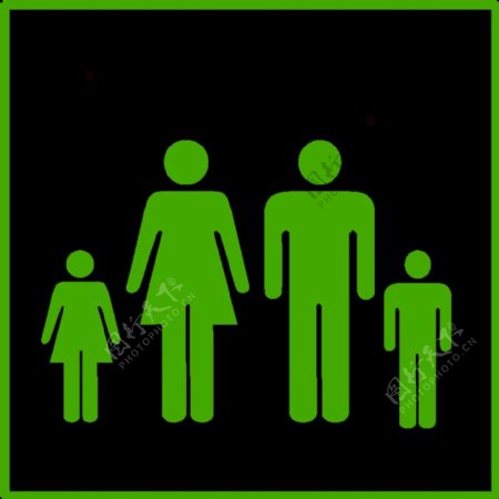 生态绿色家庭图标