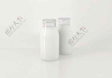 牛奶瓶贴图模板图片