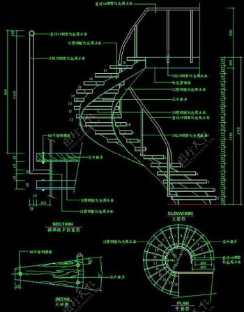 楼梯室内CAD图纸