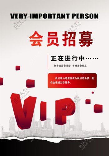 VIP会员招募宣传海报psd素材