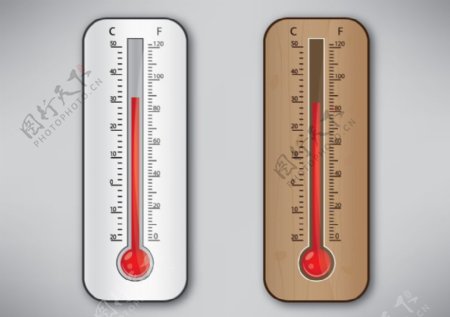 简单的温度计设计矢量素材