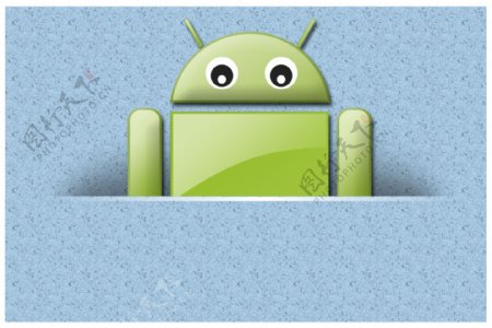 绿色Android口袋图标psd