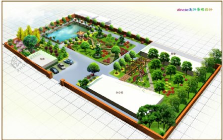 私人会所庭院绿化景观图片