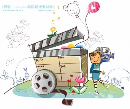 开心卡通矢量素材矢量图片HanMaker韩国设计素材库