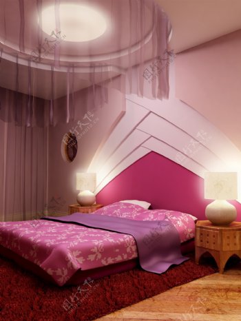 紫色调温馨房间