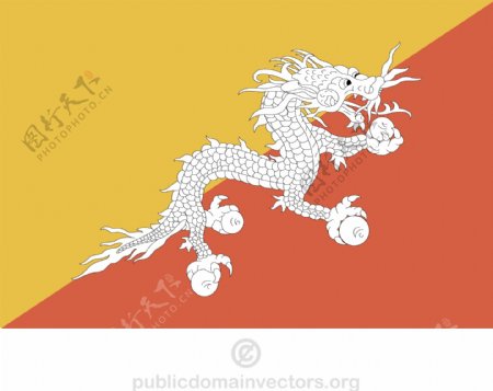 不丹矢量标志