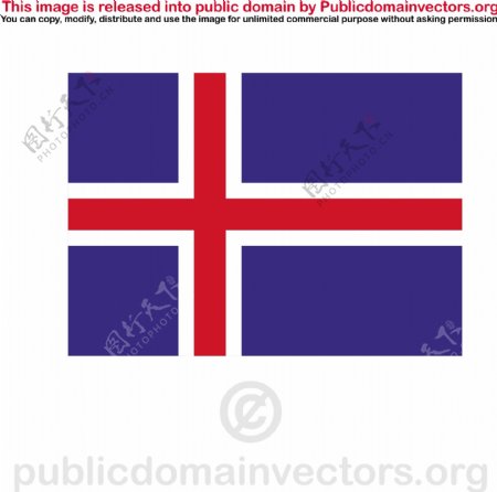 矢量冰岛国旗