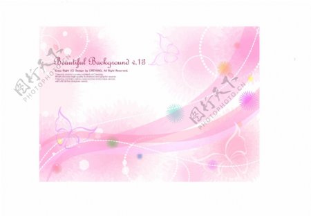 粉色浪漫蝴蝶纹样设计矢量素材