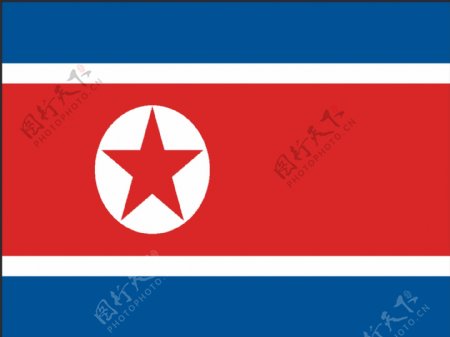矢量朝鲜国旗