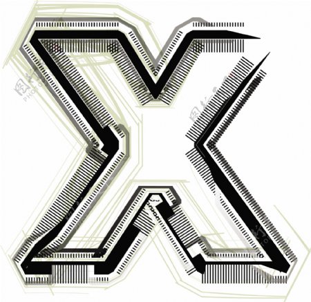 字体的字母X技术