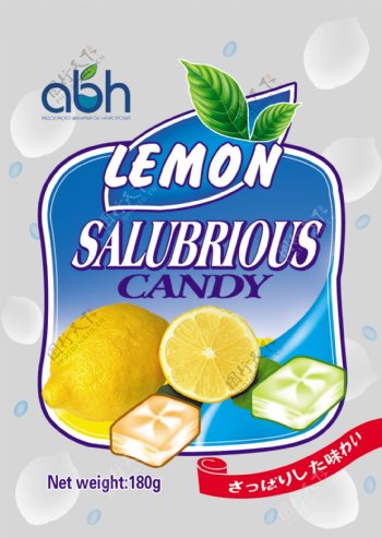 柠檬味糖标签图片