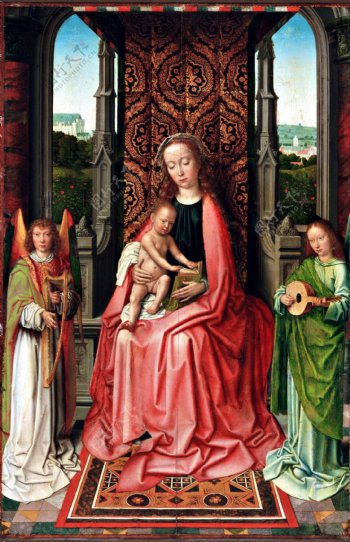 圣母玛利亚油画图片