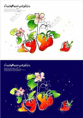 卡通草莓插画草莓免费下载