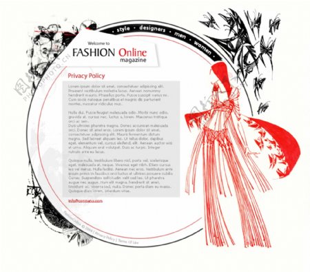 欧美服装艺术网页模版图片
