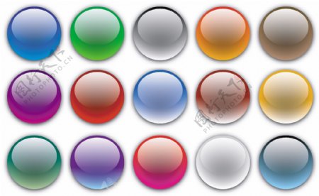 矢量素材的网页设计元素圆形水晶球