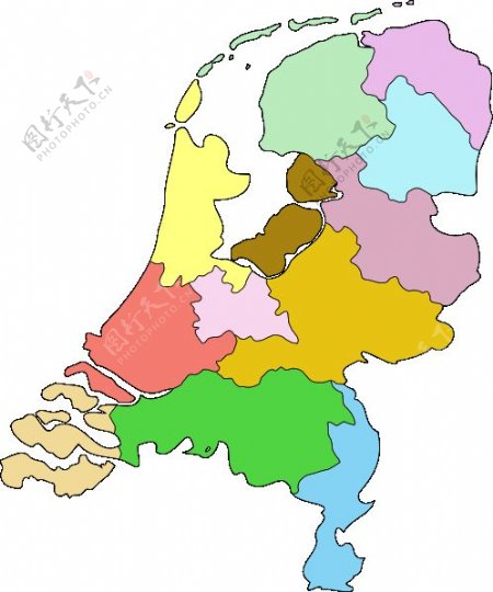荷兰荷兰地图剪贴画