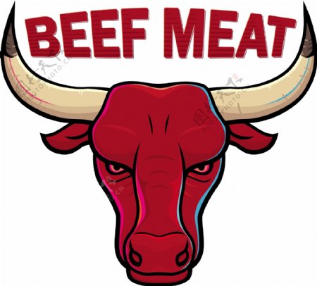牛肉logo设计图片