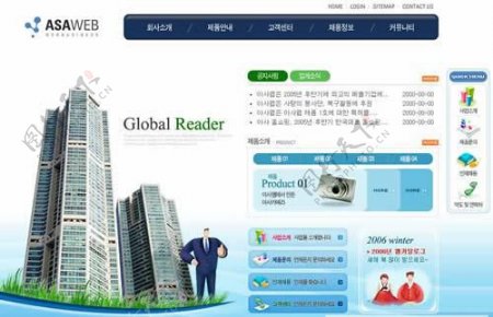 专业的韩国公司企业网站模板
