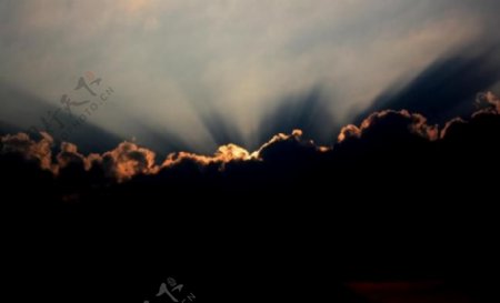 夕阳阳光剪影摄影自然风光图片