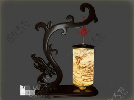 中式台灯腾龙3D模型素材