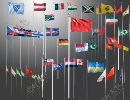 世界各国国旗图片psd分层素材