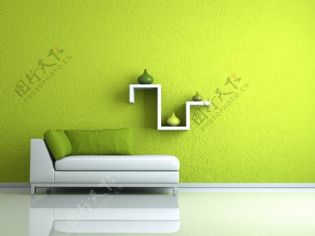 绿色墙