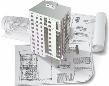 城市建筑高楼设计图工程图图片