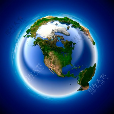 3D地球北美洲