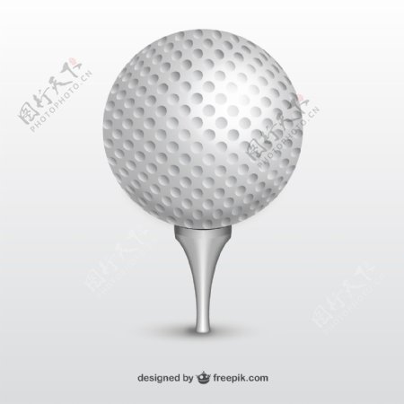 精美白色高尔夫球矢量素材